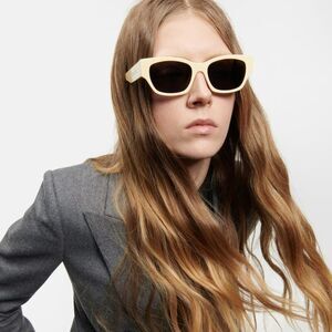 NEW Celine CL40197U 39A MONOCHROMS Light Brown Smoke Unisex Cat Eye Sunglasses